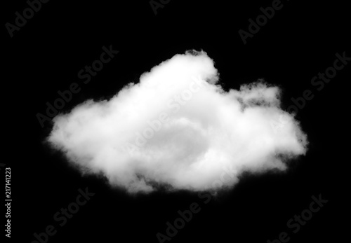 Cloud isolated on a black background