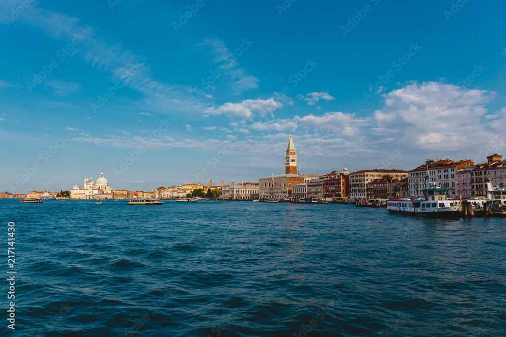 Venice, Italy - May 24, 2018: Beautiful architecture of a unique Venice. Postcard with a view of the city. Venice, Italy - May 24, 2018: Beautiful architecture of a unique Venice. Postcard with a view of the city.