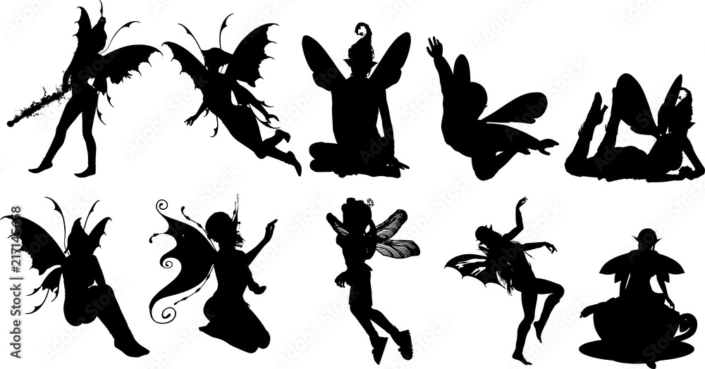 ティンカーベルのシルエット Stock Vector Adobe Stock