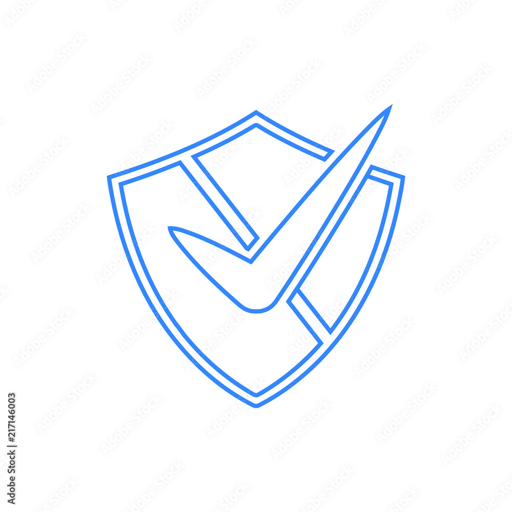 Security shield Icon / Line Icon Security shield Icon / Line Icon