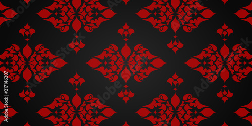 Arabesque, motif floral, arrière plan élégant.