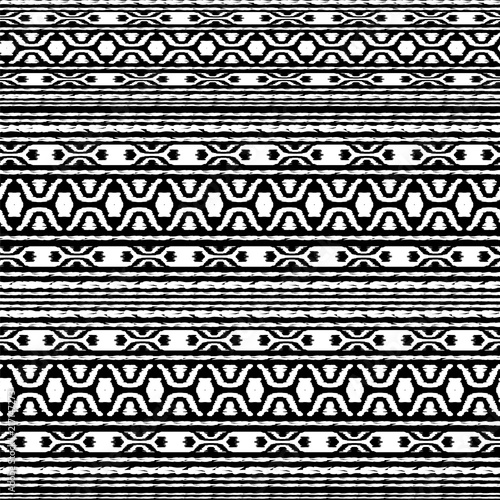 Ikat Ogee background - Ethnic folk seamless pattern