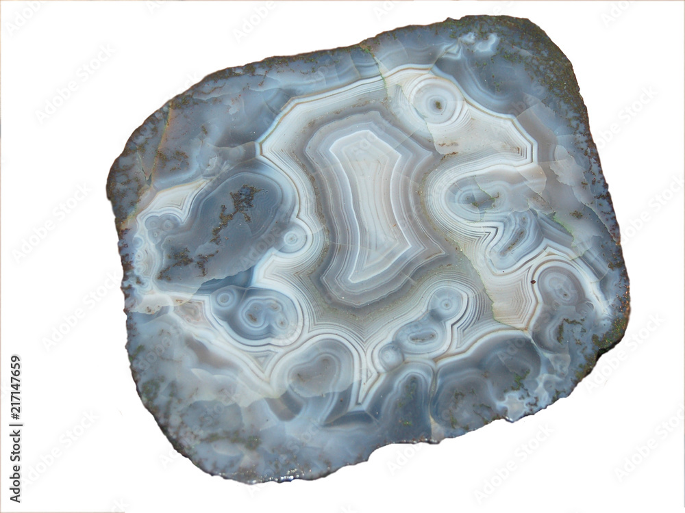 Agate mineral on a white background Agate mineral on a white background
