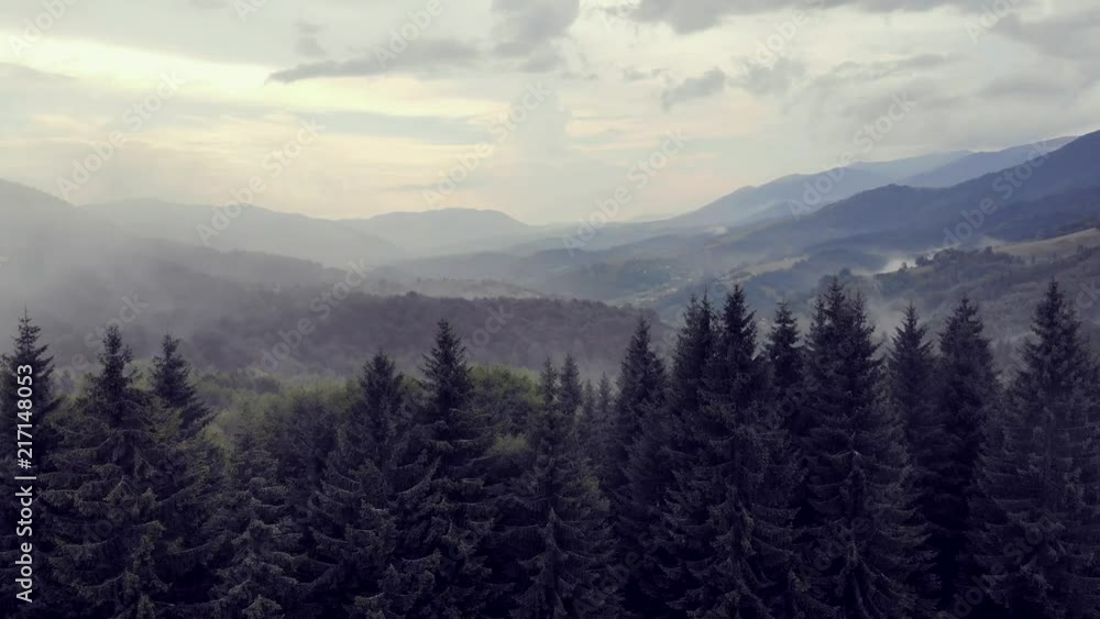 Aerial View Of Carpathian Mountain Ranges After Raining (2) Aerial View Of Carpathian Mountain Ranges After Raining (2)