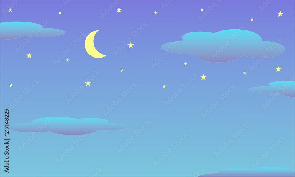 Sky in the night vector Sky in the night vector