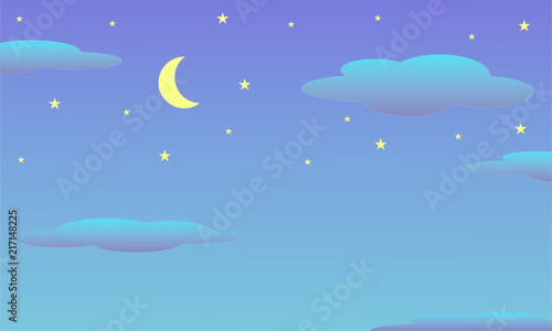 Sky in the night vector