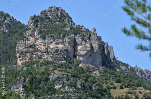 Ruines d'Eglazines, Gorges du Tarn (Tarn Canyon), France