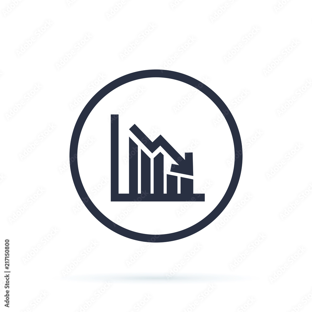 Chart icon in trendy flat style isolated on background. Grow chart sign page symbol for your web site design Chart icon in trendy flat style isolated on background. Grow chart sign page symbol for your web site design