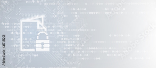 Cybersecurity and information or network protection. Future technology web services for business and internet project