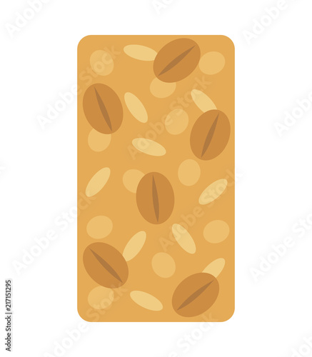 Granola bar isolated on white background