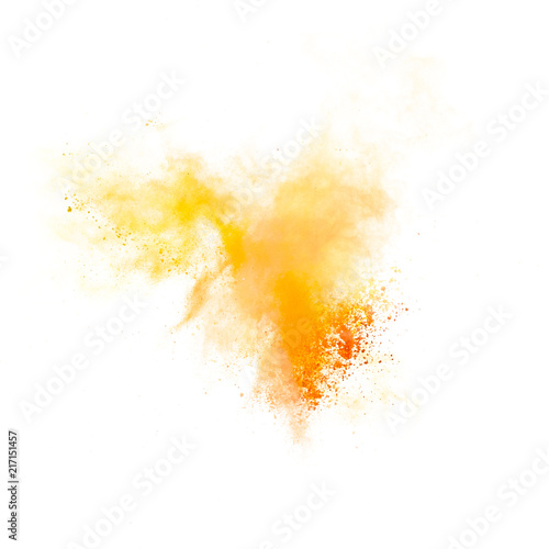 Colorful powders on white  background