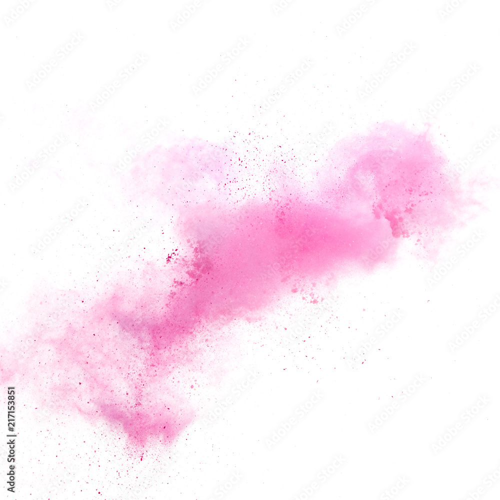 Colorful powders on white background Colorful powders on white background