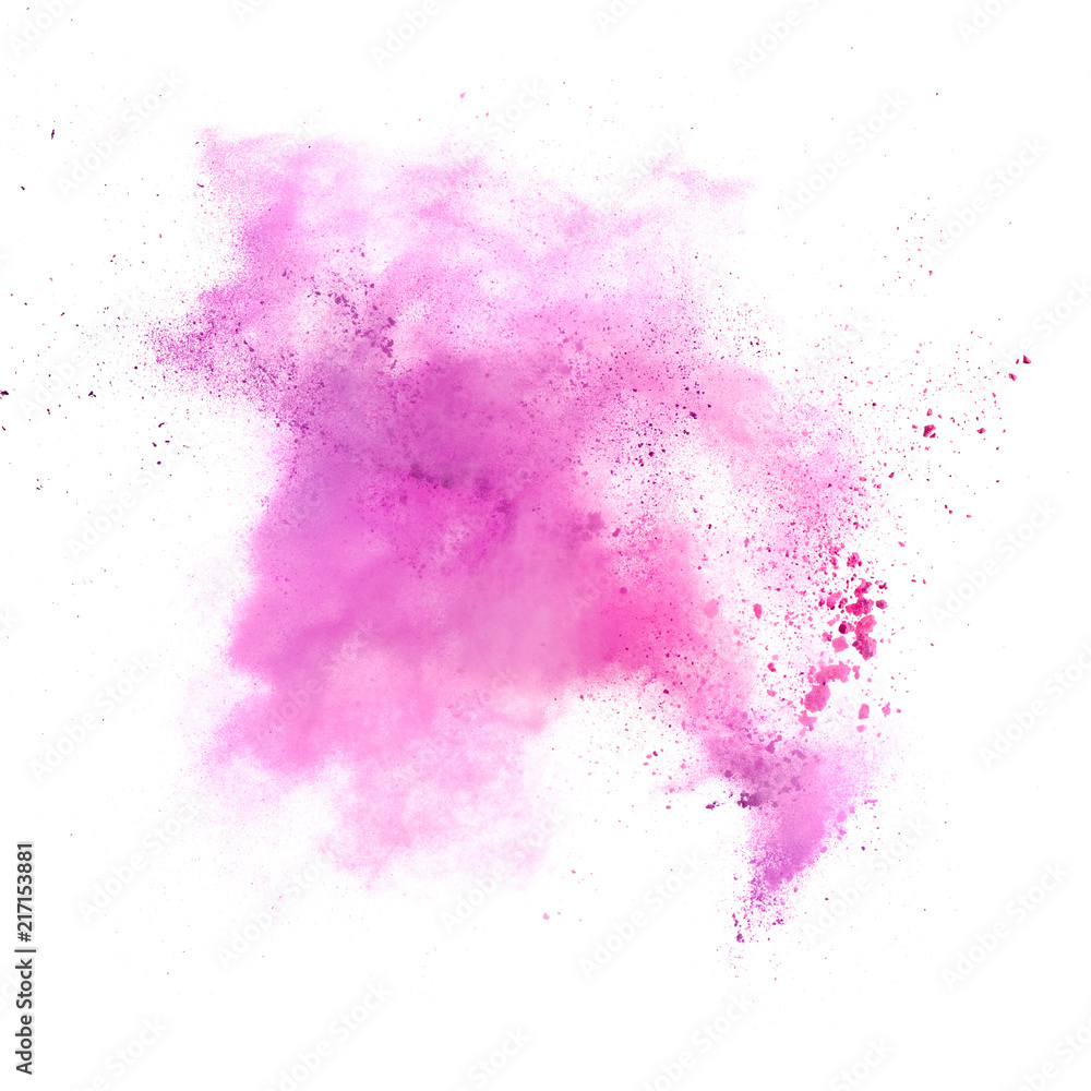 Colorful powders on white  background
