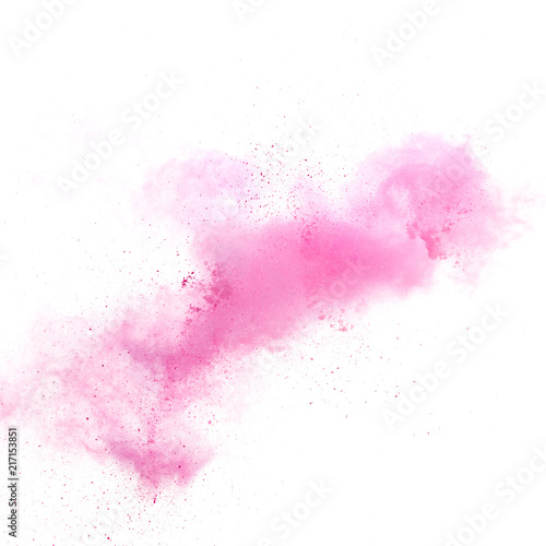 Colorful powders on white background