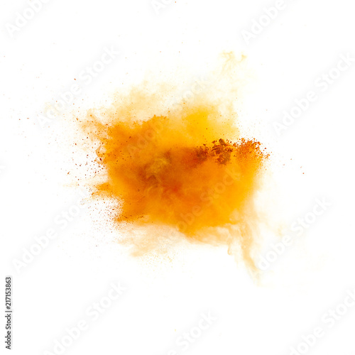 Obraz na płótnie Colorful powders on white background w salonie
