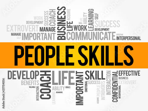 People Skills word cloud collage, business concept background