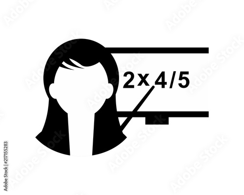 teacher lady teach school college study academic image vector icon logo