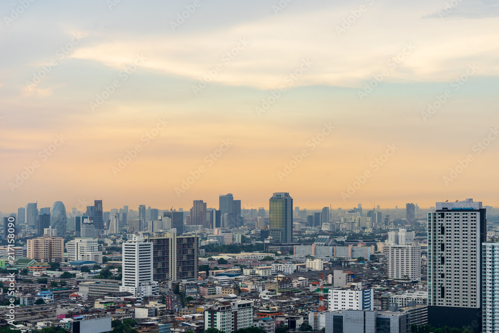 urban cityscape with cloudscape and wonderful skyline