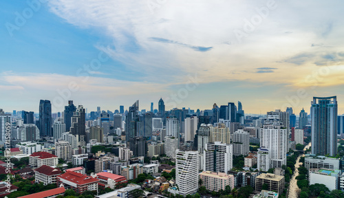 scenic of cityscape in day time nearly evening skyline and cloudscape © bank215