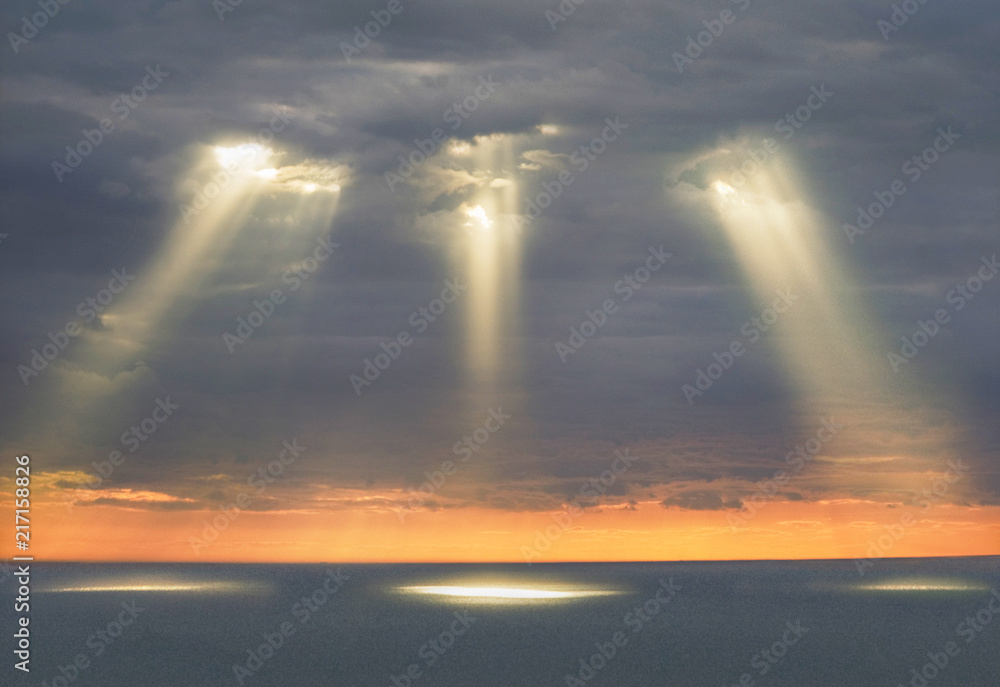 Rays over the Sea