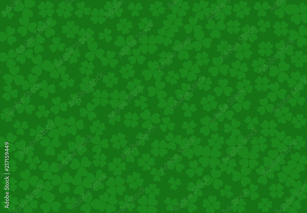 Fototapeta premium Vector background clover leaves, st Patricks day
