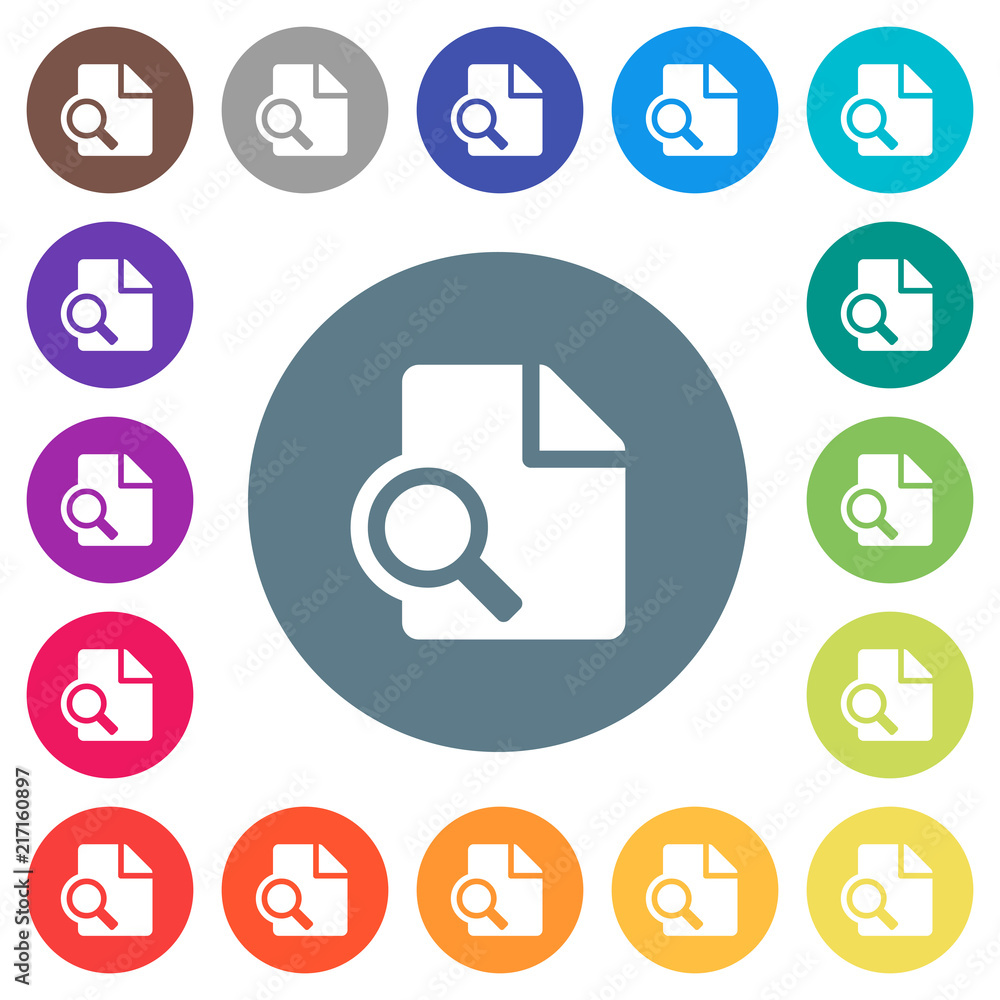 Preview flat white icons on round color backgrounds Preview flat white icons on round color backgrounds