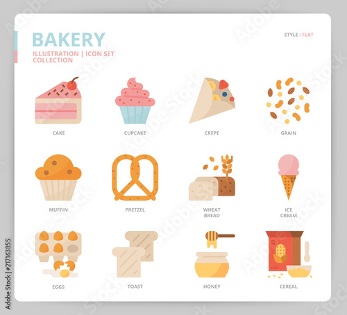 Bakery icon set