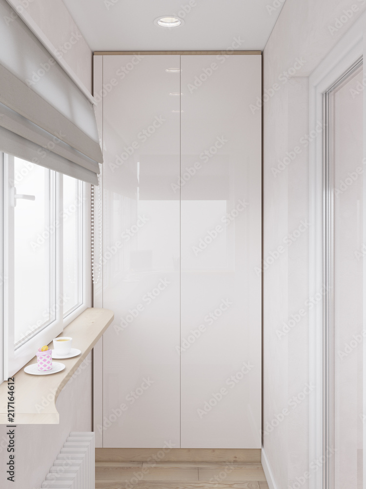 3d visualization. Balcony. 3d visualization. Balcony.