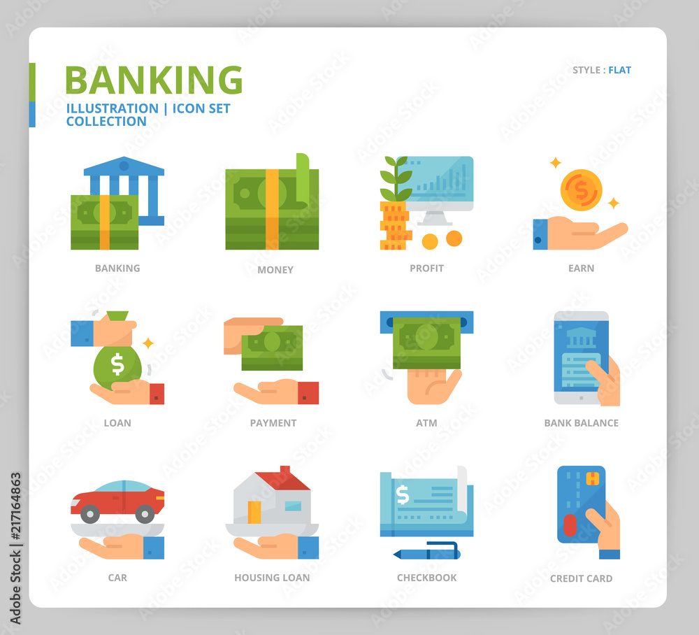 Banking icon set Banking icon set