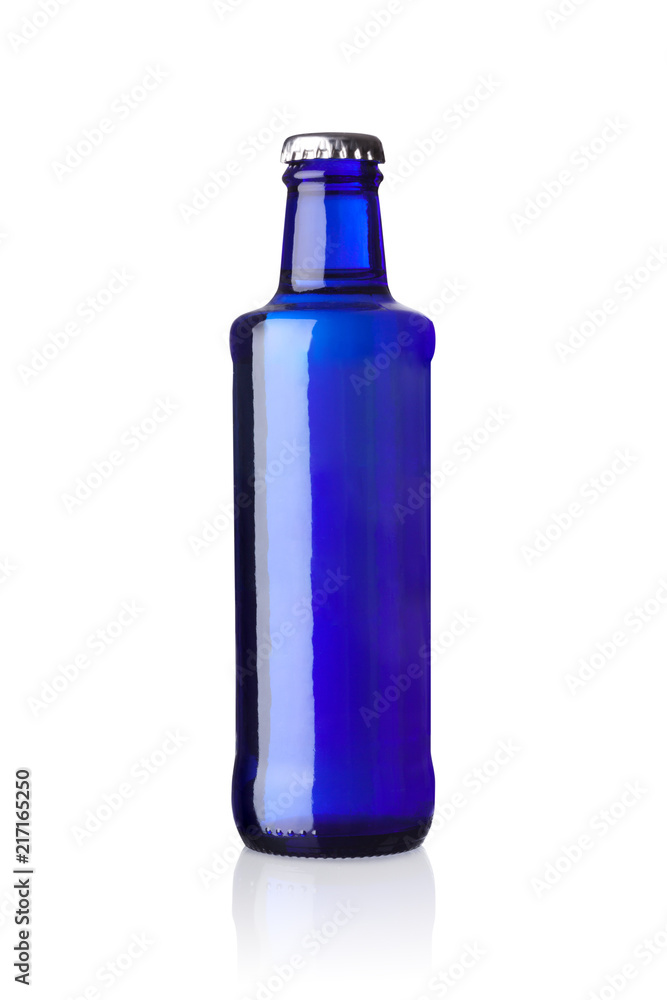 blue bottle, isolated on white blue bottle, isolated on white