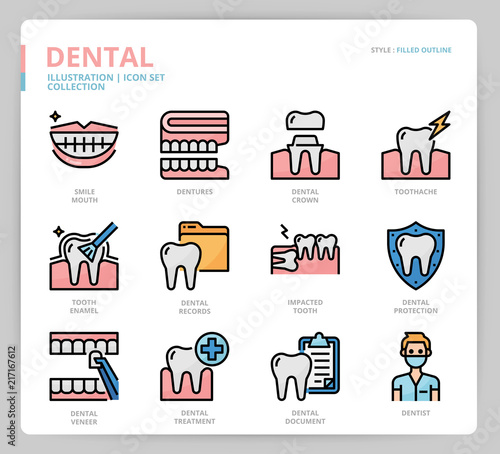 Dental icon set