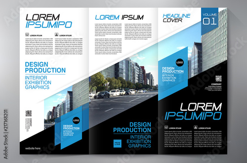 Brochure 3 fold flyer design a4 template.