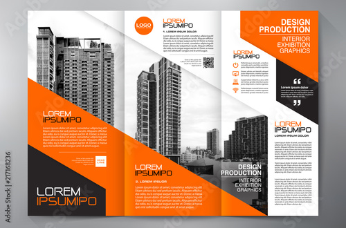 Brochure 3 fold flyer design a4 template.