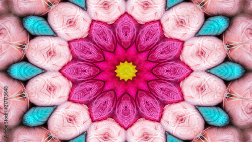 Abstract Colorful Symmetric Kaleidoscope