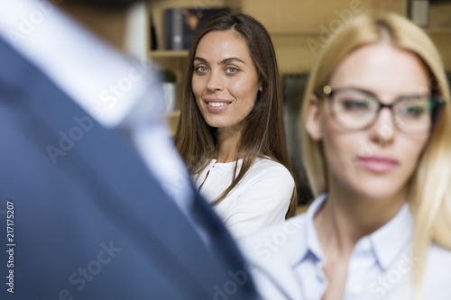 Portrait of young business people