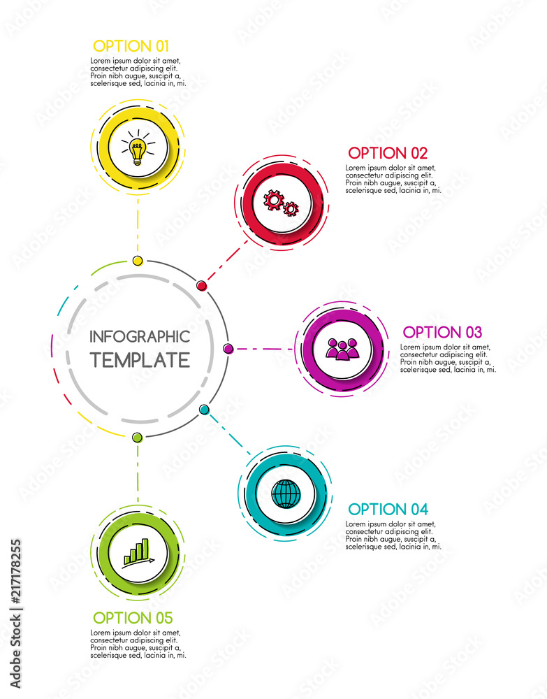 Business infograph with round hand drawn icons. Vector. Business infograph with round hand drawn icons. Vector.