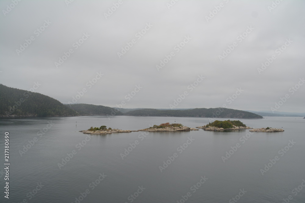 Morgengrauen am Oslofjord in Norwegen Morgengrauen am Oslofjord in Norwegen