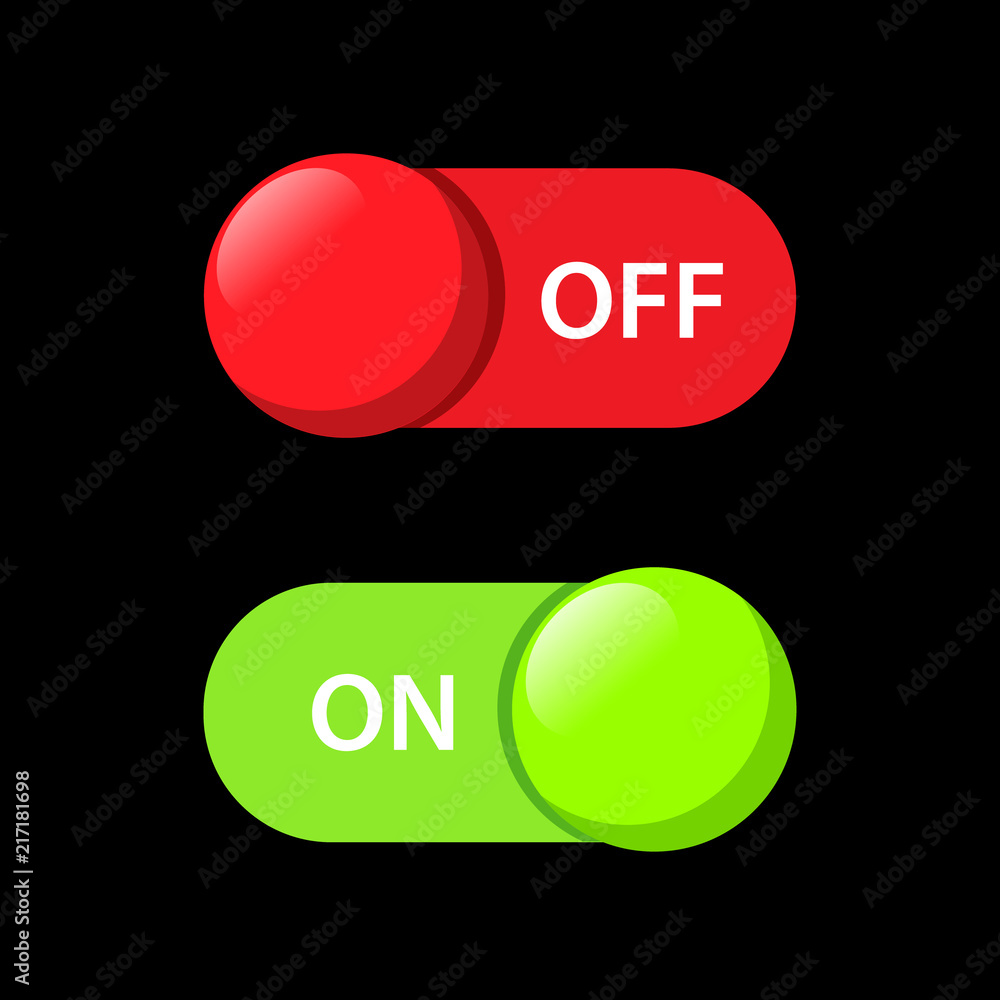 turns on-off button vector design for web application turns on-off button vector design for web application