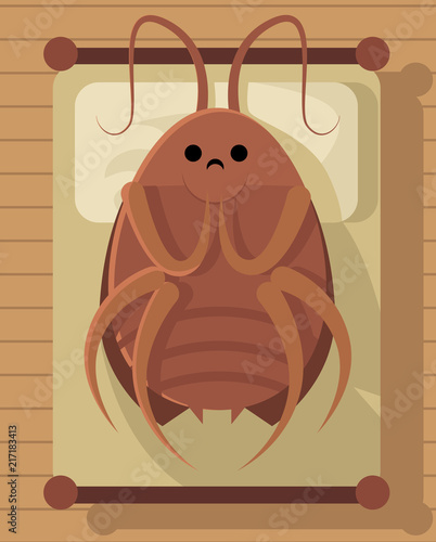 sad metamorphosis cockroach