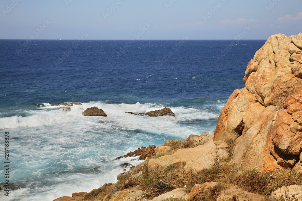 Mediterranean sea in Isola Rossa village. Sardinia. Italy Mediterranean sea in Isola Rossa village. Sardinia. Italy