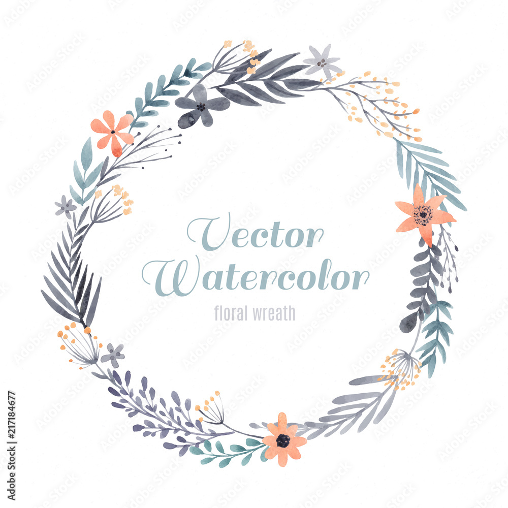 Obraz premium Watercolor flower frame 