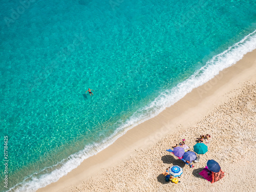Beach of Tropea, Calabria in Italy. View from above.