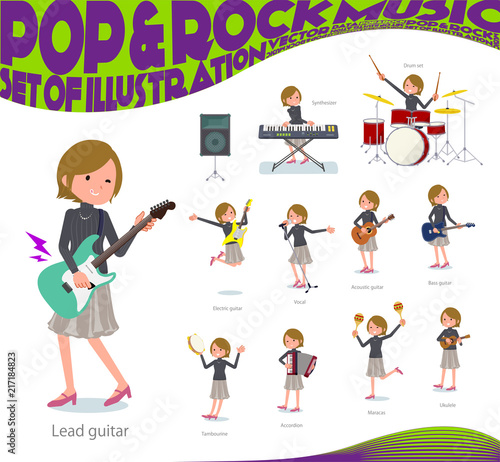 flat type Short hair women_pop music