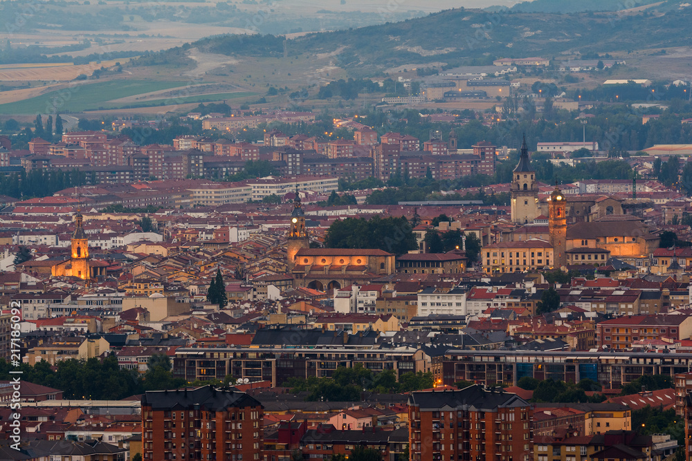 Obraz premium Panorama of the downtown of Vitoria-Gasteiz, Spain