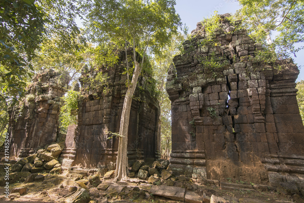 Naklejka premium CAMBODIA SRA EM PRASAT KOH KER KHMER TEMPLE