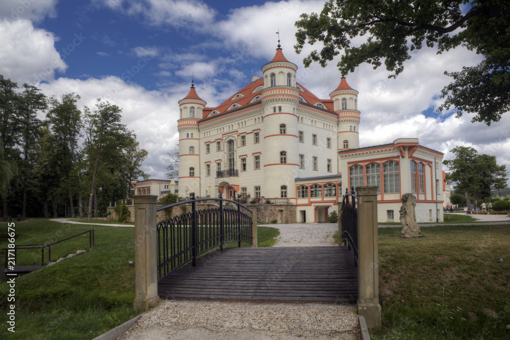 Naklejka premium A renovated palace in Wojanów near Jelenia Gora, Poland