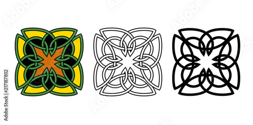Celtic style tribal pattern design. Vector illustration.