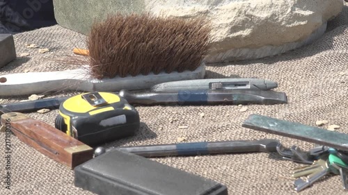Rock Carving / Engraving Tools on a Table