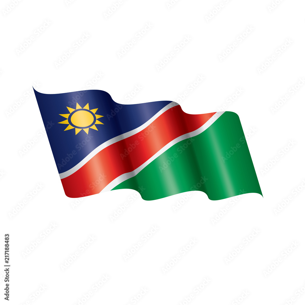 Fototapeta premium Namibia flag, vector illustration on a white background