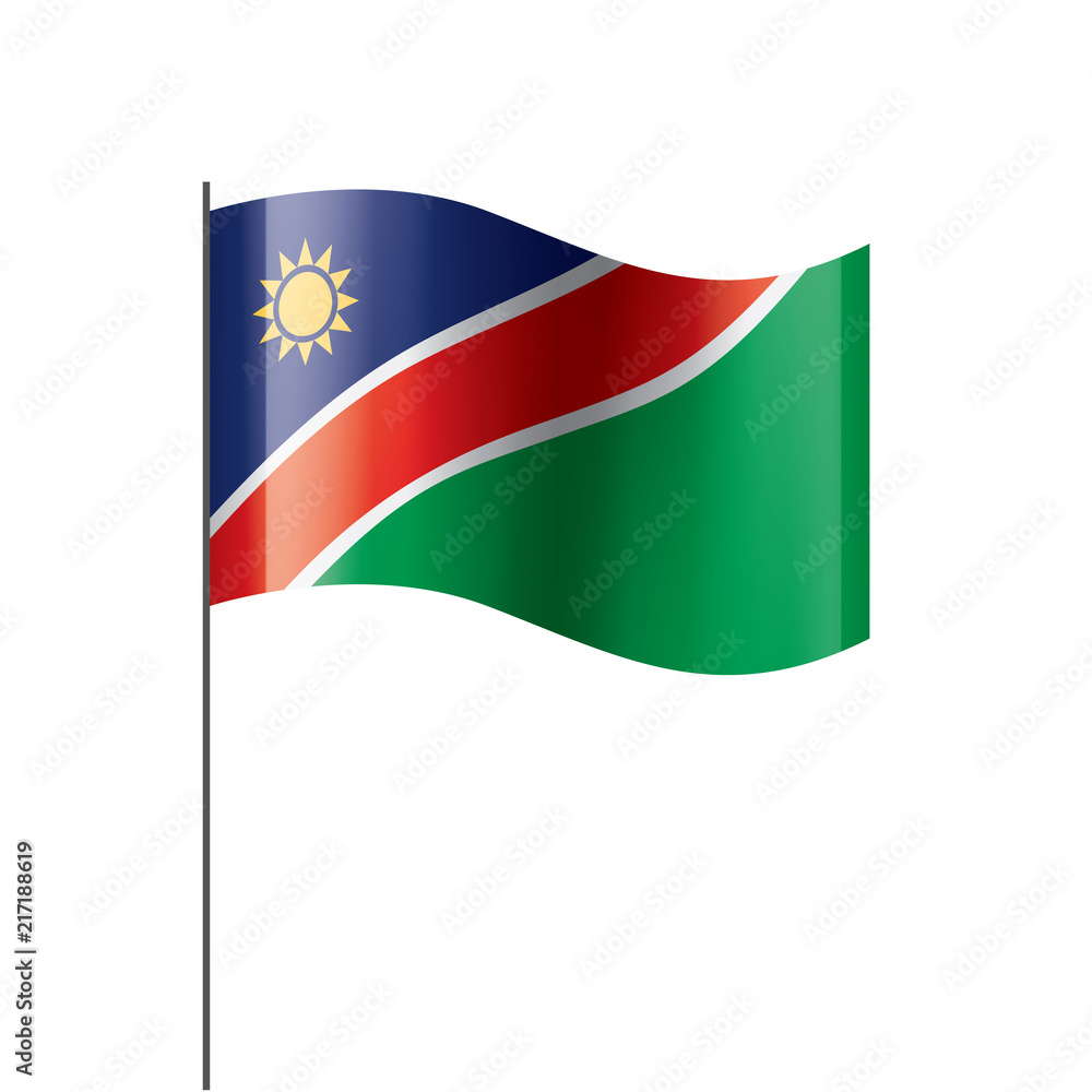 Fototapeta premium Namibia flag, vector illustration on a white background